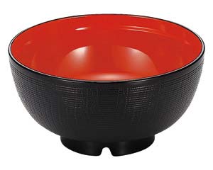 【まとめ買い10個セット品】 エ690-148 [TA]ニュー千筋ケヤキ椀 黒内朱(通気穴付)[洗]【キャンセル/返品不可】【メイチョー】