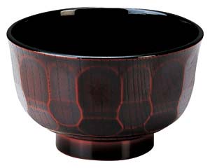 【まとめ買い10個セット品】 ヌ692-118 [A]羽反亀甲汁椀 溜内黒【キャンセル/返品不可】【メイチョー】