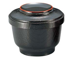 【まとめ買い10個セット品】 ヌ695-218 [TA]耐熱富士型飯器 黒天朱(内朱)【キャンセル/返品不可】【メイチョー】