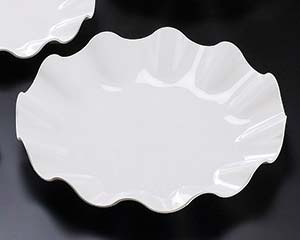 ヌ726-108 [M]ウェーブ丸盛皿40cm【メイチョー】