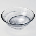 和食器 ハ026-128 水墨中鉢黒(ガラス)【メイチョー】
