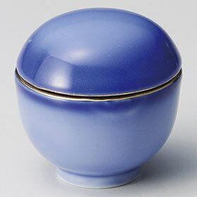 【まとめ買い10個セット品】和食器 タ082-448 渕金コバルト蓋付珍味【メイチョー】