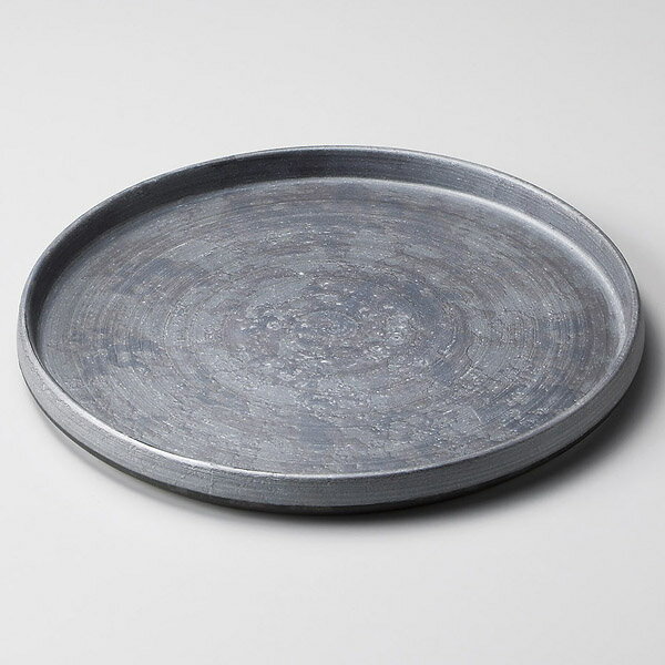 和食器 キ206-238 いぶし銀巻切立18cmプレート【メイチョー】