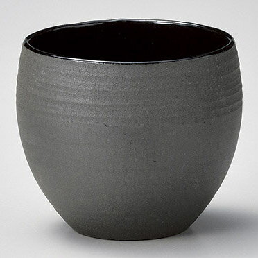 【まとめ買い10個セット品】和食器 ハ281-128 炭化土丸カップ黒【メイチョー】
