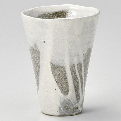 【まとめ買い10個セット品】和食器 メ274-018 粉引流しフリーカップ【メイチョー】