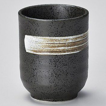 【まとめ買い10個セット品】和食器 ア383-258 白刷毛長湯呑【メイチョー】