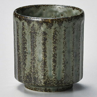 【まとめ買い10個セット品】和食器 ラ380-318 わび うぐいす しのぎ湯呑【メイチョー】