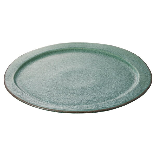 【まとめ買い10個セット品】和食器 ネ495-088 深緑丸々大皿【メイチョー】