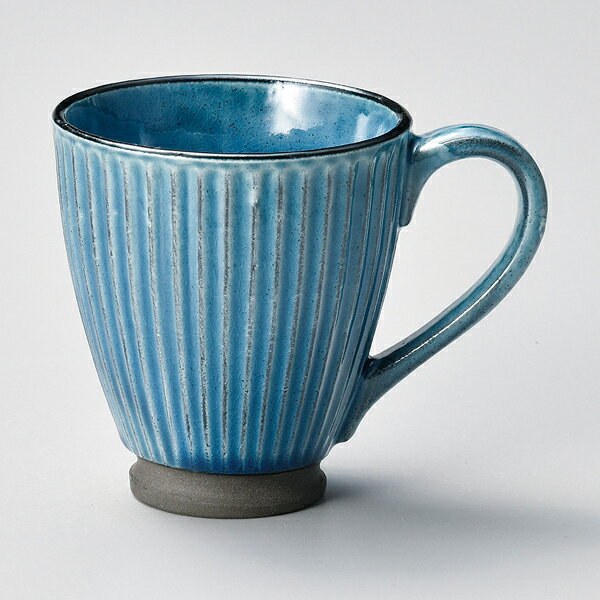 【まとめ買い10個セット品】和食器 ハ617-338 黒土化粧しのぎマグ(トルコ)【メイチョー】