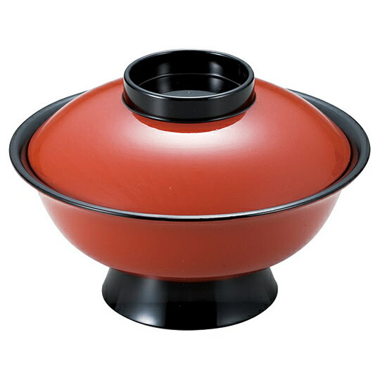 【まとめ買い10個セット品】和食器 エ694-028 [A]6寸低型大名椀 朱つば黒【メイチョー】