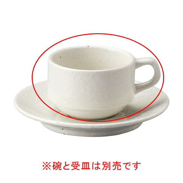 【まとめ買い10個セット品】 ホ590-088 白粉引(黒い斑点) スタック兼用碗【キャンセル/返品不可】【メイチョー】