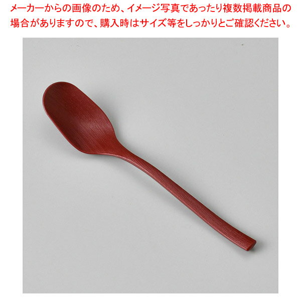エ627-398 [TA]木目ティースプーン朱 【メイチョー】