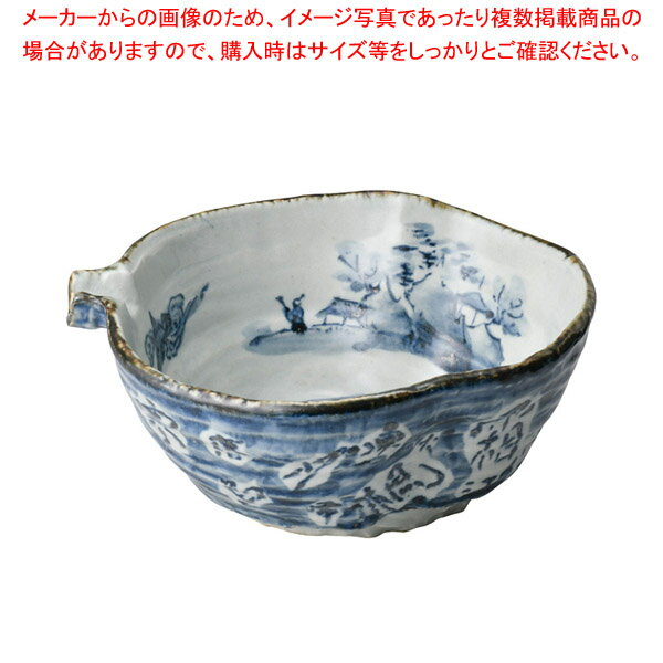 ツ243-108 山水片口特大鉢 【メイチョ