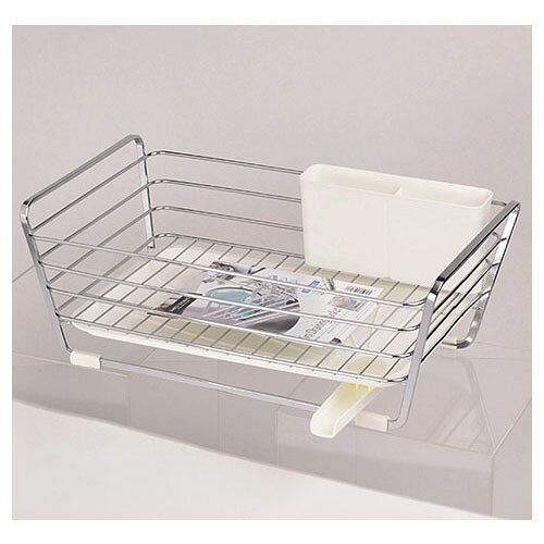 [ キッチン 収納用品 ] シンプルストレージ スリム水切りバスケット ホワイト【パ...