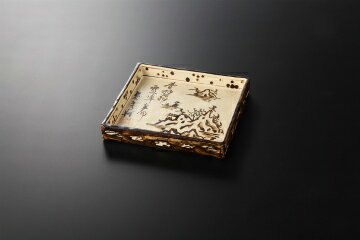 【まとめ買い10個セット品】和食器 サビ山水 7.5角皿 37K166-09 まごころ第37集 【キャンセル/返品不可】【メイチョー】