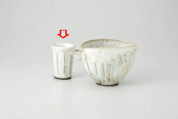 和食器 粉引面取り 盃 37K028-02 まごころ第37集 【キャンセル/返品不可】【メイチョー】