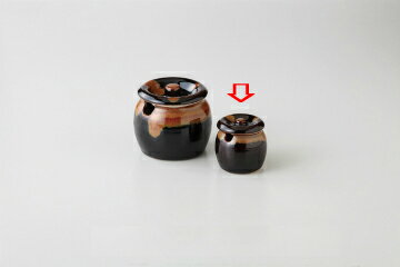 【まとめ買い10個セット品】和食器 茶流し(黒) ミニ壷 37K452-31 まごころ第37集 【キャンセル/返品不可】【メイチョー】