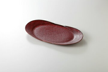Oval Dishes - 【38K239-02】赤黒釉彩 線段楕円皿まごころ第38集【キャンセル/返品不可】【メイチョー】