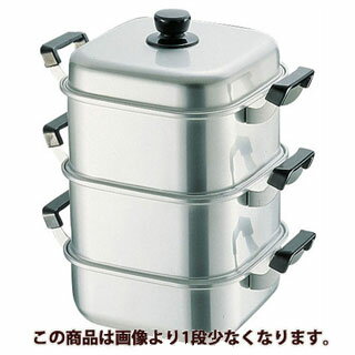 アルミ　角蒸　一重　26cm【せいろ セイロ 蒸篭 蒸し器 アルミ 業務用セイロ 野菜のせいろ 蒸し 野菜 せいろ 蒸し器 せいろ 鍋 豚 せいろ 蒸し料理 牛肉 せいろ 蒸し せいろ 蕎麦 蒸篭 シュウマイ せいろ 蒸籠 蒸し籠】【メイチョー】