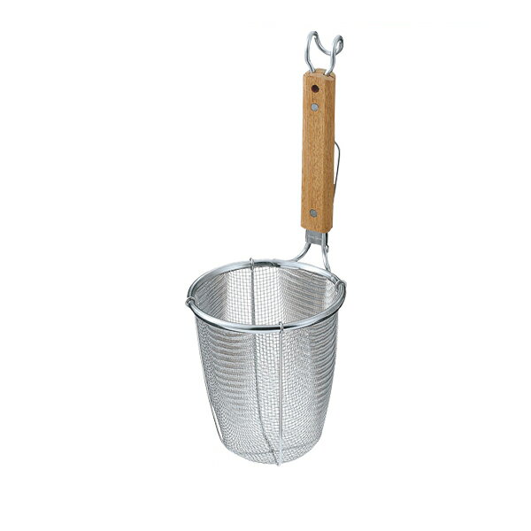 TSステンレス　ラーメン専用パワーてぼ　深型　丸底 10127　(8メッシュ)【メイチョー】