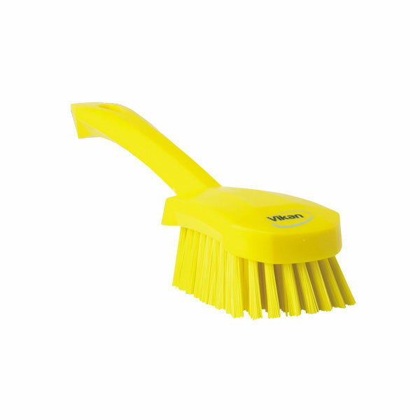 ヴァイカン　4192　ショートハンドルブラシ　黄 ハード【メイチョー】