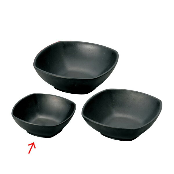 M11-134　角深皿(小)　黒　メラミン【メイチョー】