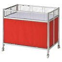 【まとめ買い10個セット品】 中折れワゴン レッド W90cm 61-797-45-2 【メーカー直送/代金引換決済不可】【店舗什器 パネル 壁面 店舗備品 仕...