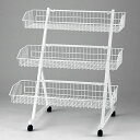 3段ワゴン 61-114-11-1 【店舗什器 ワゴン什器 多段式ワゴン 3段ワゴン】【店舗 什器 ワゴン什器 エンド陳列 ディスプレー 展示 セール サービス...