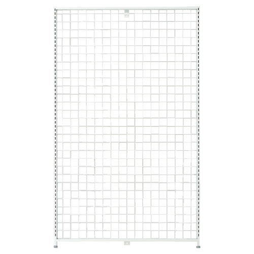 SF中央両面タイプ用ワイドエンドネット スリット付き W90×H150cm用ホワイト 61-12-15-3 【システム什器 スタンダードフレーム(SF) オプション SF中央両面タイプ用ワイドエンドネット スリット付き】【メイチョー】