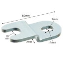 【まとめ買い10個セット品】 BR50用床面固定金具 固定金具 2個 61-24-23-1 【メーカー直送/代金引換決済不可】【店舗什器 パネル 壁面 店舗備品 仕切 棚】【メイチョー】