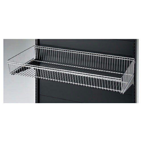 【まとめ買い10個セット品】 ワイヤーバスケットセット 3段可変式 KZブラック用 W90cmタイプ D40cm 【メーカー直送/代金引換決済不可】店舗什器 ディスプレー マネキン 装飾品 販促用品 ハンガー ラッピング