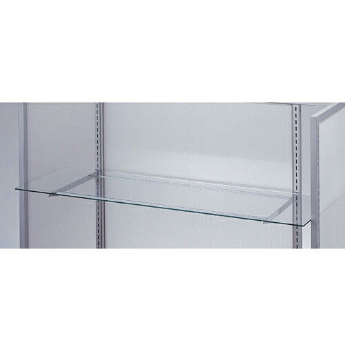 【まとめ買い10個セット品】ガラス棚セットW120cm オーバーハングタイプ ガラス8mm厚 D25cm 61-36-8-3 ..