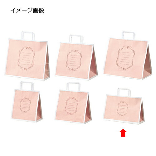 柄入り手提げ紙袋 平ひも エレガントスイート 32×11.5×21.5 50枚 61-800-92-8 【店舗什器 小物 ディスプレー ギフト ラッピング 包装紙 袋 消耗品 店舗備品】【メイチョー】