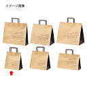 【まとめ買い10個セット品】柄入り手提げ紙袋 平ひも ブラウン 22×14×25 50枚 61-658-60-5 【 店舗什器 小物 ディスプレー ギフト ラッ...