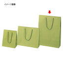 【まとめ買い10個セット品】カラー手提げ紙袋 ヒワ 33×10×45 100枚 61-313-10-6 【店舗什器 小物 ディスプレー ギフト ラッピング 包装...