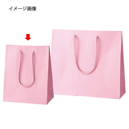 カラー手提げ紙袋 ピンク 20×12×25 100枚 61-549-36-4 【店舗什器 小物 ディスプレー ギフト ラッピング 包装紙 袋 消耗品 店舗備品】...
