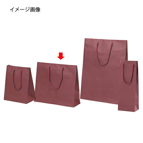 手提げ紙袋 カラークラフト袋 エンジ 33×10×29cm 100枚 61-313-7-6 【ラッピング用品 手提げ紙袋（無地） カラー手提げ紙袋】【ラッピング用品 包装 ラッピング袋 ペーパーバッグ 中身が見えにくい 無地 クラフト袋 手提げ袋 手提げ紙袋 消耗品 業務用】【メイチョー】