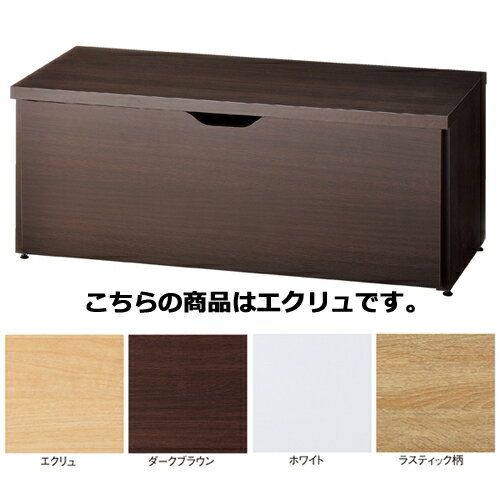 【まとめ買い10個セット品】木製コの字テーブル付き 収納トロッコ W90cm用 エクリュ【店舗什器 パネル ディスプレー 棚 店舗備品】【メイチョー】