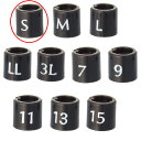 【まとめ買い10個セット品】サイズチップ スリムタイプ 黒 S 50個 61-200-12-1 【 演出・ディスプレイ用品 ハンガーオプション サイズチップ サ...