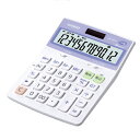 カシオ 抗菌電卓 12桁 デスクタイプ 61-329-16-4 【店舗什器 小物 ディスプレー 店舗備品 文具 消耗品】【メイチョー】