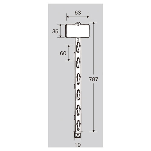 吊り下げハンガー12段 クリップタイプ 5本 61-202-13-2 【サイン・掲示用品 ポップ立て・サイン 陳列什器・棚用ポップ立て 吊り下げハンガー 12段】【店舗什器 小物 ディスプレー POP ポスター 消耗品 店舗備品】【メイチョー】