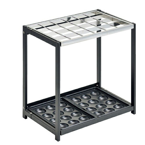 折りたたみ式傘立て 24本立て 61-660-98-2 【メーカー直送/代金引換決済不可】【店舗什器 傘立 棚 店舗備品】【メイチョー】