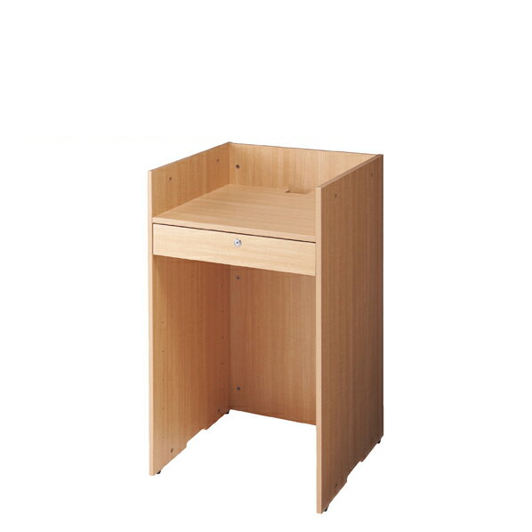 木製レジ台 H100cm エクリュ 61-427-45-1 【店舗什器 レジ台・カウンター レジ台 木製レジ台】【メイチョー】