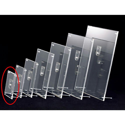 アクリルフレーム クリア 13×17cm(写真L版) 61-208-2-1 【サイン・掲示用品 ポップ立て・サイン ポップホルダー アクリルフレーム クリア】【店舗什器 パネル ディスプレー 棚 POP ポスター 店舗備品】【メイチョー】