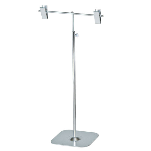 ポップスタンド クロームメッキ 61-209-2-1 【サイン・掲示用品 ポップ立て・サイン 卓上ポップスタンド ポップスタンド 販促用品】【店舗什器 小物 ディスプレー POP ポスター 消耗品 店舗備品】【メイチョー】