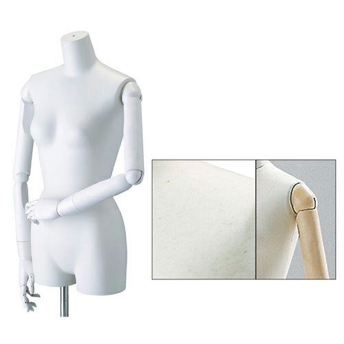 婦人ボディ本体(ボディのみ) フロア 腕付き 芯地ニット張 9号 61-182-6-2 【メーカー直送/代金引換決済不可】【店舗什器 マネキン ディスプレー ボディ 店舗備品】【メイチョー】