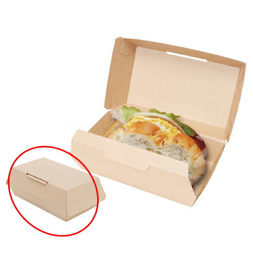 ネオクラフトBOX ランチBOX M 20枚 61-398-7-4 【店舗備品 包装紙 ラッピング 袋 ディスプレー店舗】【メイチョー】