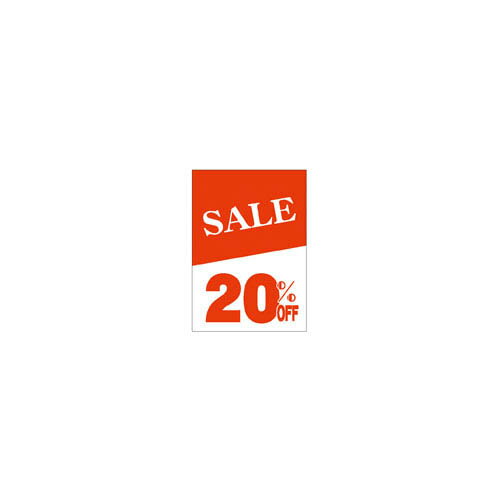 【まとめ買い10個セット品】SALE ポップ A4 20%OFF 20枚 61-231-17-5 【販促用品 ポスター POP タグ 店舗備品】【メイチョー】