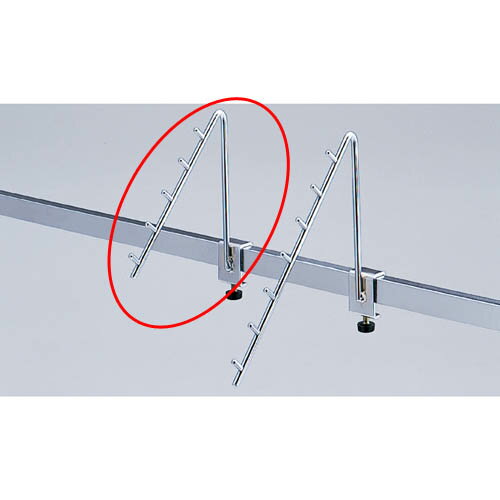 【まとめ買い10個セット品】小物アップハンガー 45° 5連掛け 61-45-7-1 【 システム什器 システムオプション 角バー用オプション 小物アップハンガー 45° 】【店舗什器 パネル 壁面 店舗備品】【メイチョー】