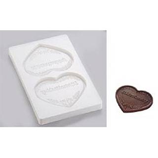 チョコレート流し型 ハート 2PCS No.1306【チョコレート型 チョコレートモルド お...